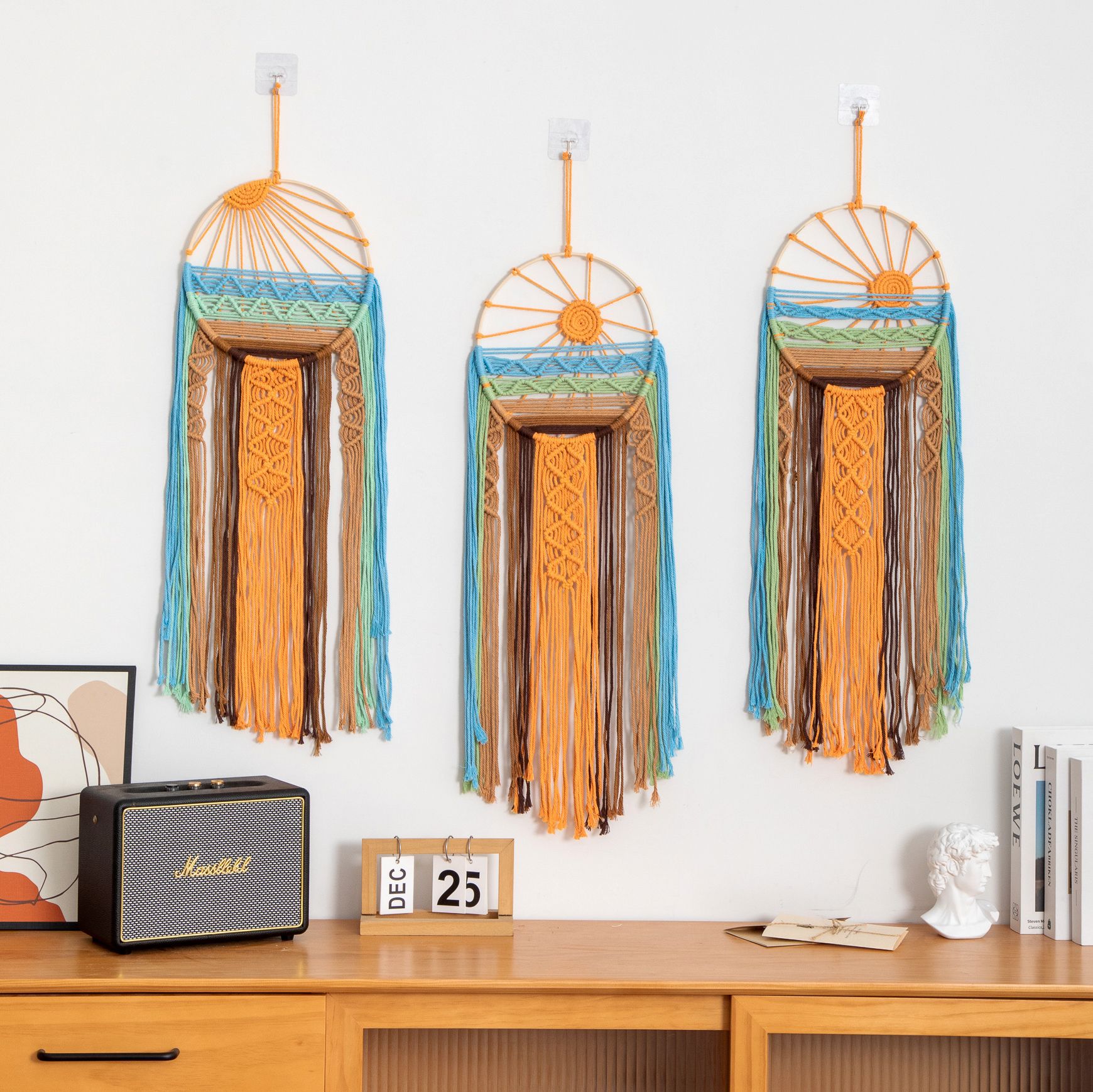 Bohemian Style Sun Tassel Woven Tapestry Room Bedroom Dream Catcher Decoration Entrance Wholesale Wind Chime Tapestry
