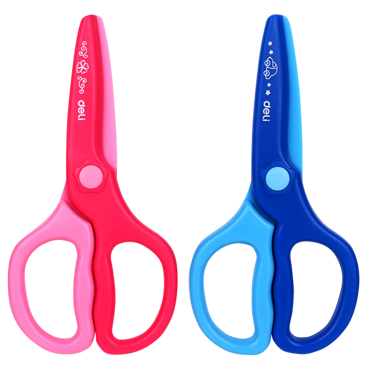 Picture of Deli stationery 6067 children's scissors hand origami student scissors Kindergarten paper-cutting knife plastic scissors wholesale