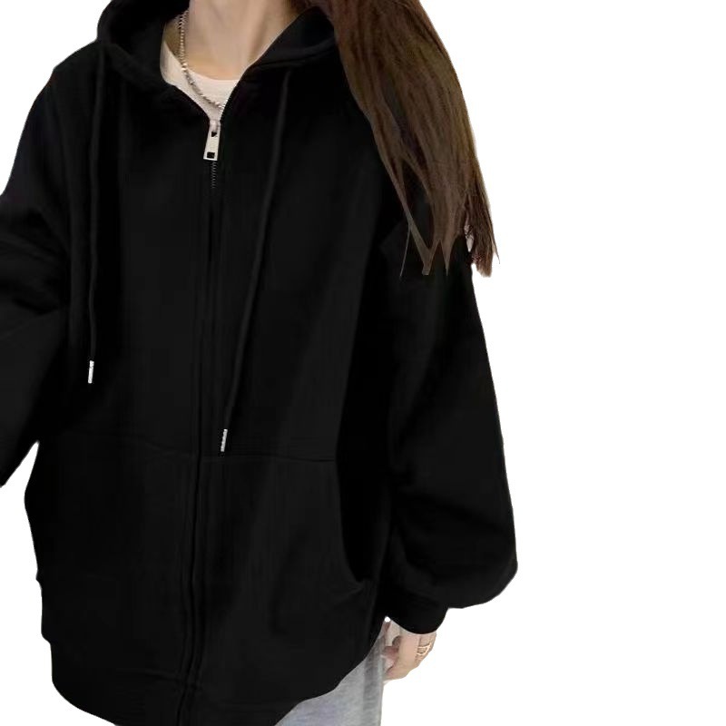 Picture of Cross-border Foreign Trade Age-reducing Sweater Jacket Design Sense Niche Autumn New Hooded American Zipper Cardigan Jacket Tide
