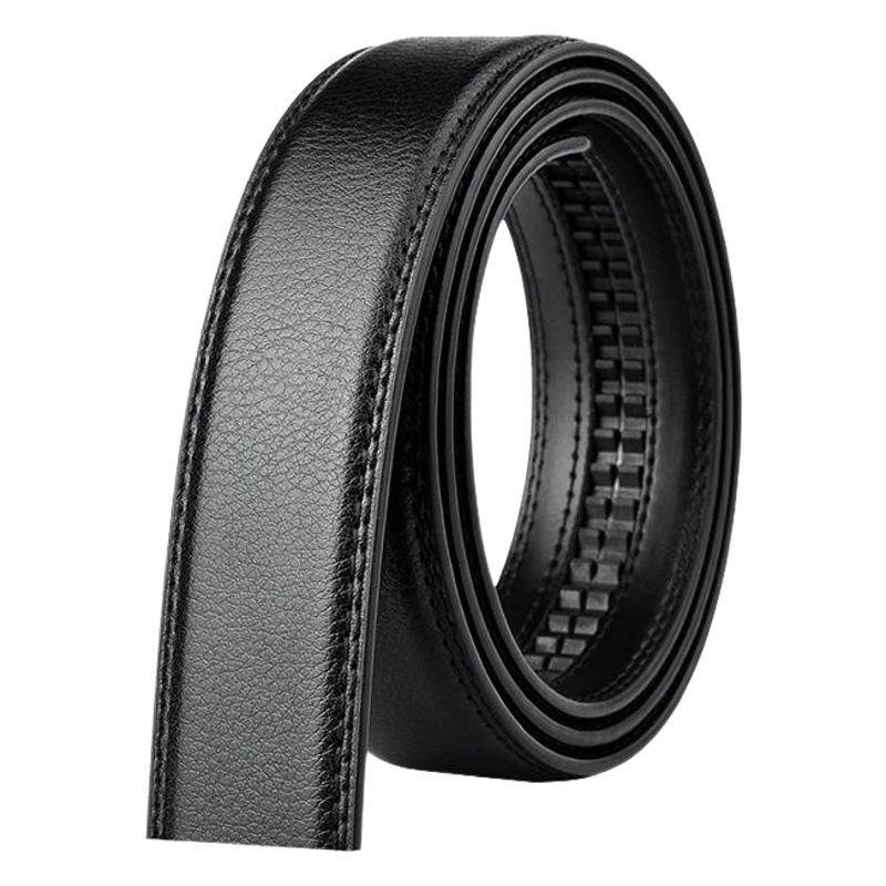 Men's belt with automatic buckle headless belt body imitation leather scratch-resistant automatic buckle belt 3.6CM wide manufacturer batch