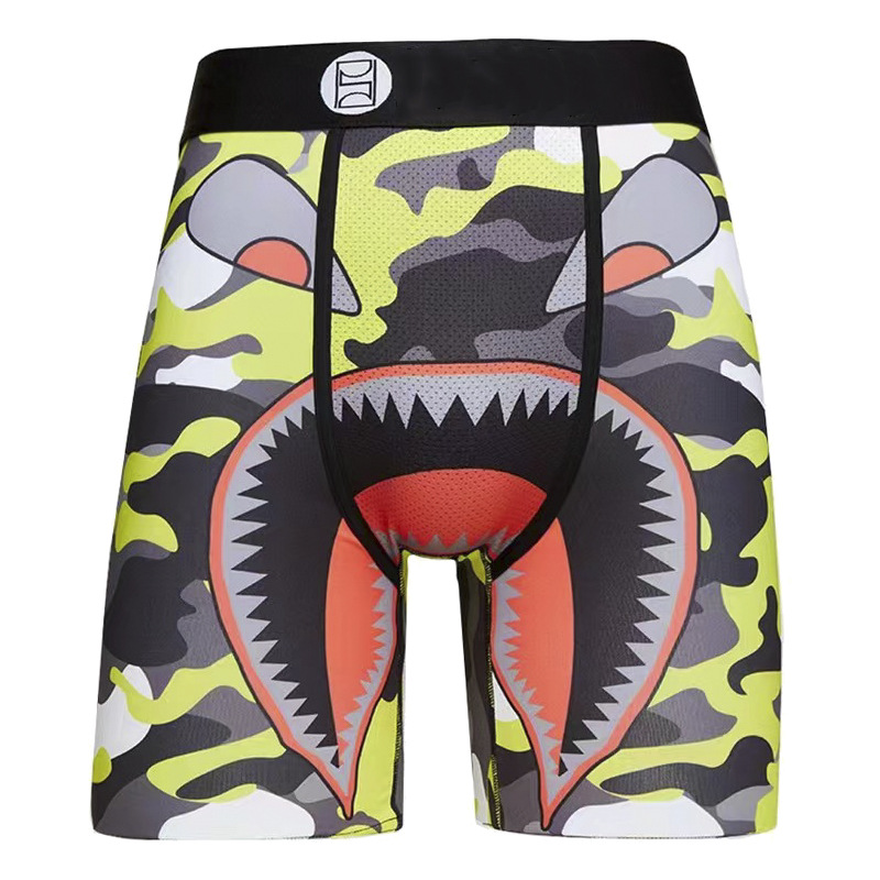 Picture of Men's Underwear Cartoon Print Men's Quick-Drying Boxer Briefs Sports Underwear Fitness Extended Underwear Men's Wholesale