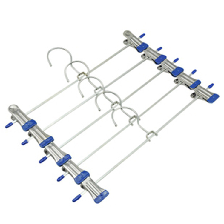 Picture of Cross-border hot sale multi-functional stainless steel trouser clip metal non-slip belt clip hanger trouser rack chrome plated galvanized wholesale