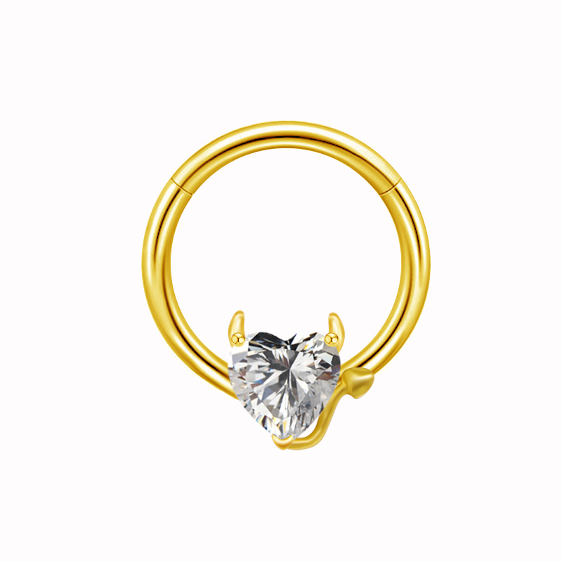 Picture of Gaibei European and American cross-border devil nipple nail heart Sun bow zircon body piercing jewelry niche personality nipple ring