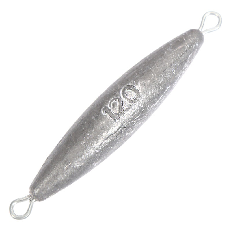 Factory wholesale double ring olive lead pendant sea fishing two ends with ring lead pendant scale Willow anchor fish lead pendant fishing gear accessories