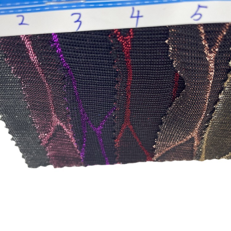 Spot supply knitting gold and silver wire bright jacquard cloth 110g spider web Gold and Silver line Fashion