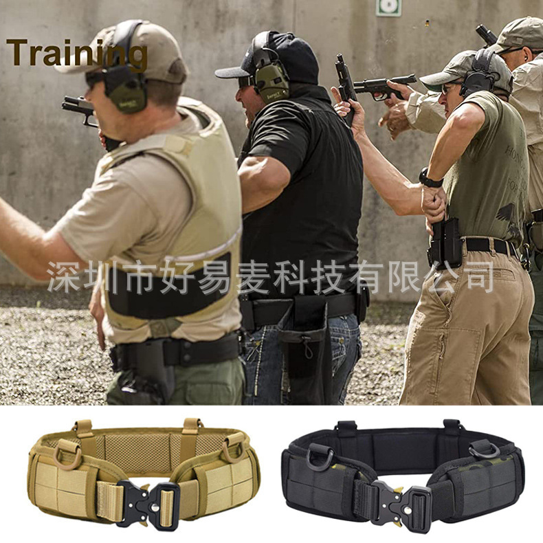 Upgraded Outdoor Tactical Belt Multi-Functional Camouflage Nylon Cobra Tactical Belt Training Pants Belt