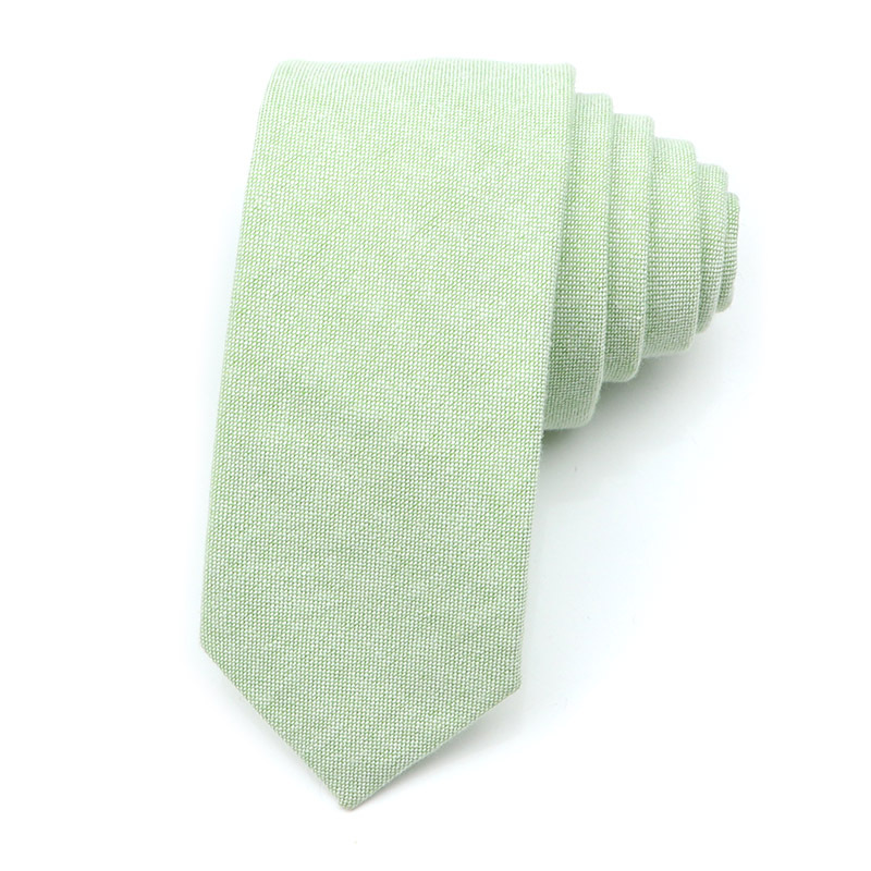 Picture of Cotton and linen tie men's tie casual fashion tie 18 color 6cm ultra narrow tie spot