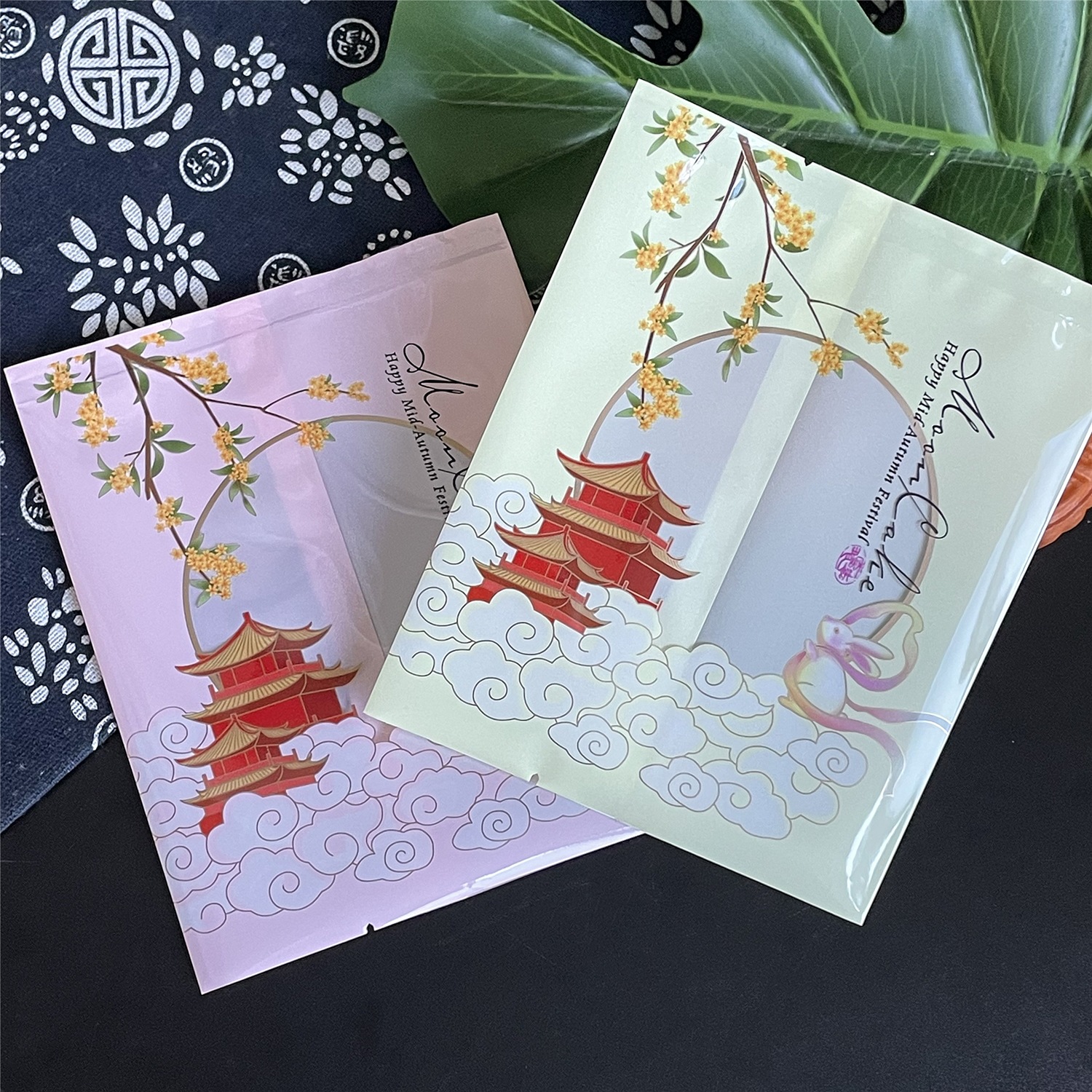 Wholesale 150g 100g 125g Osmanthus Tiangong Rabbit Mid-Autumn Moon Cake Bag Su-style Moon Cake Reunion Cake with Bottom