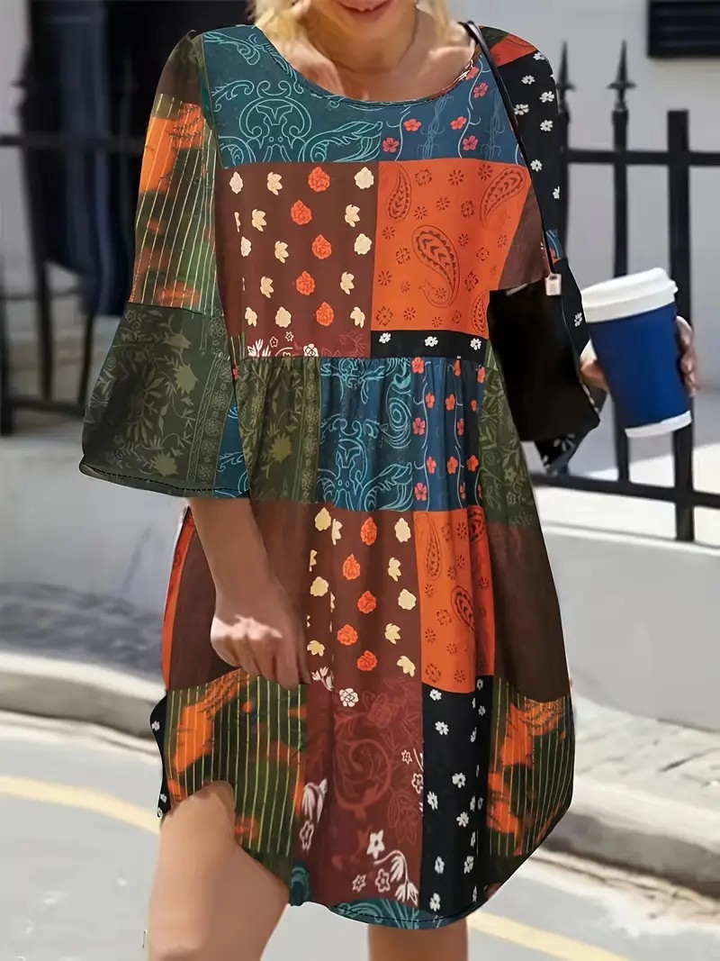 Pleated skirt pleated large size Amazon AliExpress independent station cross-border exclusive 2024 women's top casual