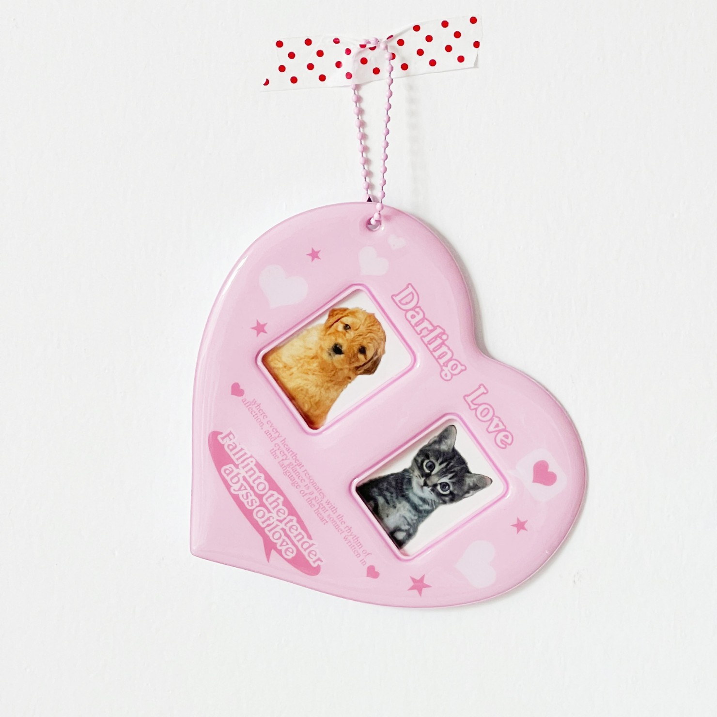 Picture of Ins Red Love ID Card Photo Aidou Big Head Sticker Couple Card Case Pendant Keychain Hanging Chain Decoration