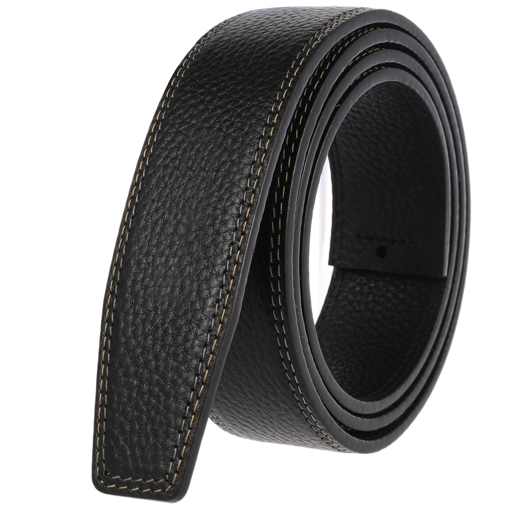 3.5C Wide Multi-Style Automatic Buckle First Layer Cowhide Belt Strip Men's Belt Body Ly35-3598