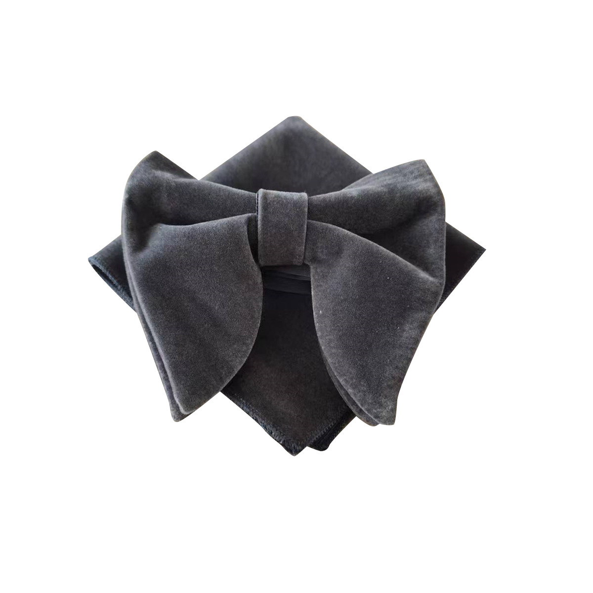 Picture of AliExpress EBAY WISH Multicolor Bow Tie Velvet Bow Performance Solid Color Gentleman Bow Tie Handkerchief
