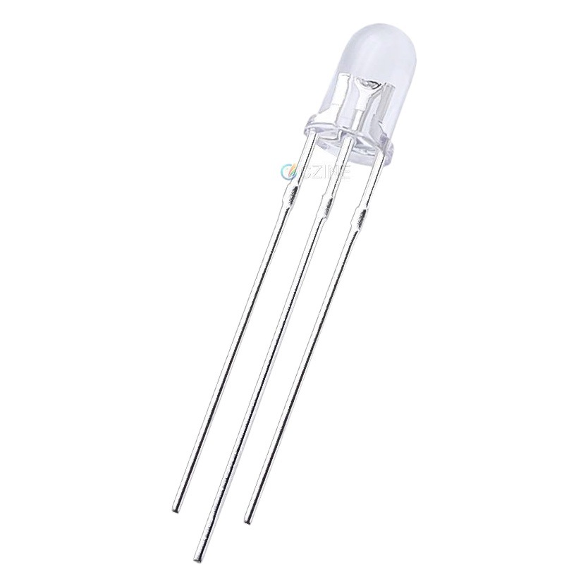 f5 transparent 5mm red emerald green Red Blue Red Yellow Red green two-color indicator light direct plug led lamp beads light emitting diode