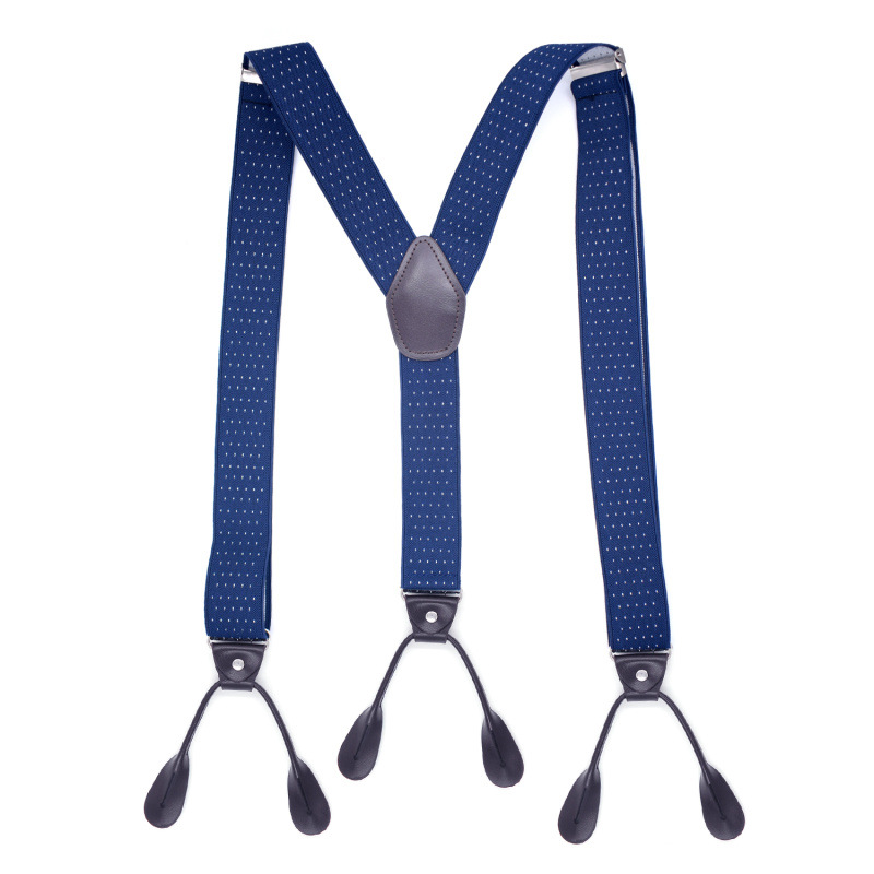 Picture of Cross-border supply adult men's leisure straps Y-shaped 6-clip elastic suspenders spot men suspenders