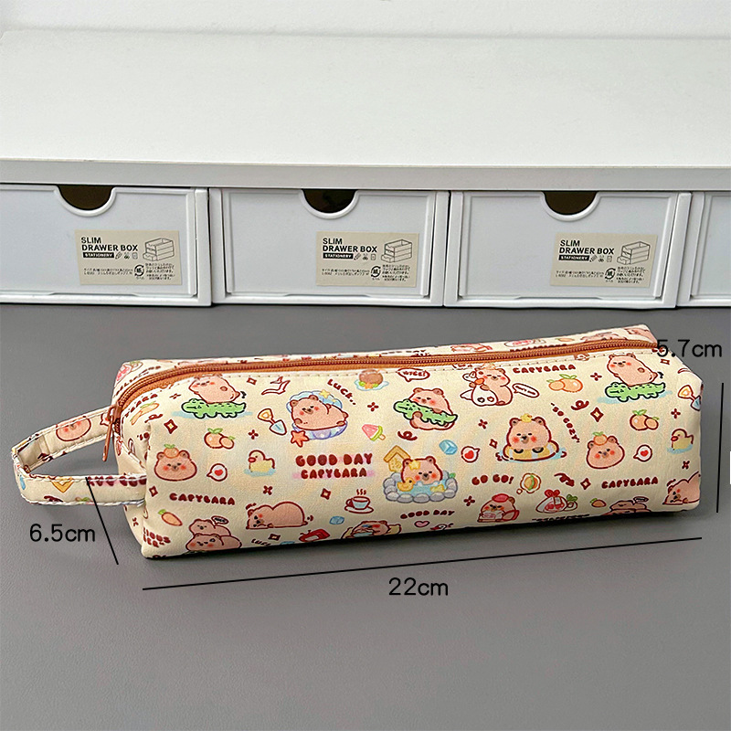 Picture of Kapibala Pencil Case Cute Capybara Stationery Bag Student Pencil Case Cross-border Cartoon Large Capacity Stationery Storage Bag
