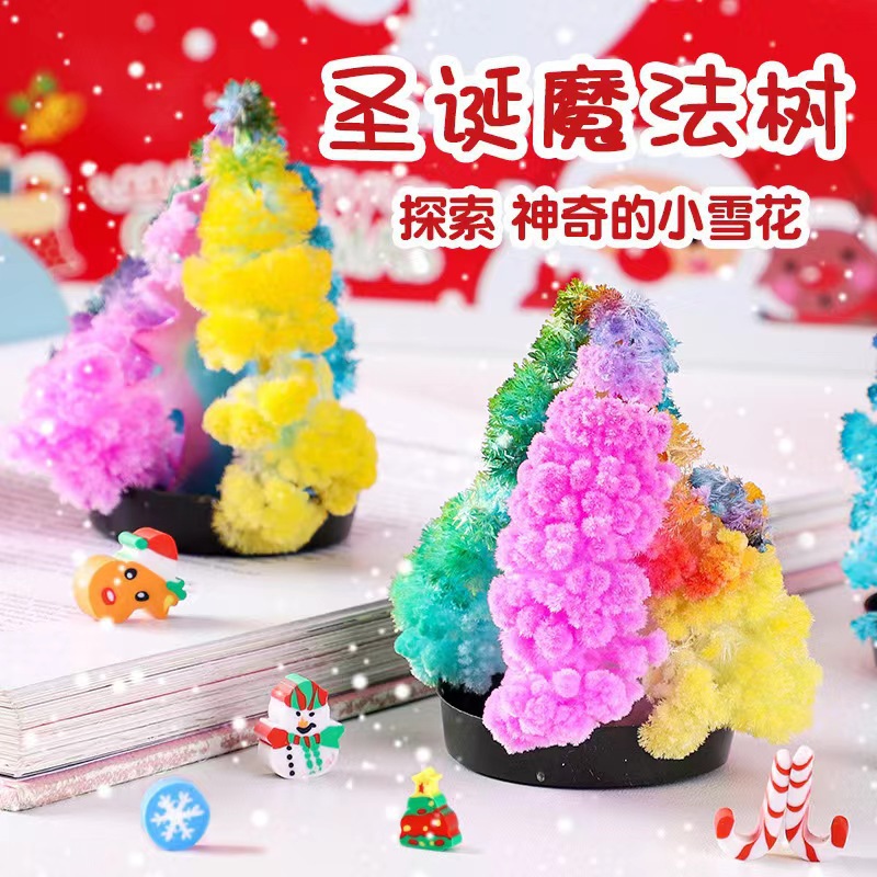 Picture of Magic Christmas Tree Paper Tree Blossoms Long Snowflakes Magic Watering Growth Crystallization Colorful Christmas Gifts