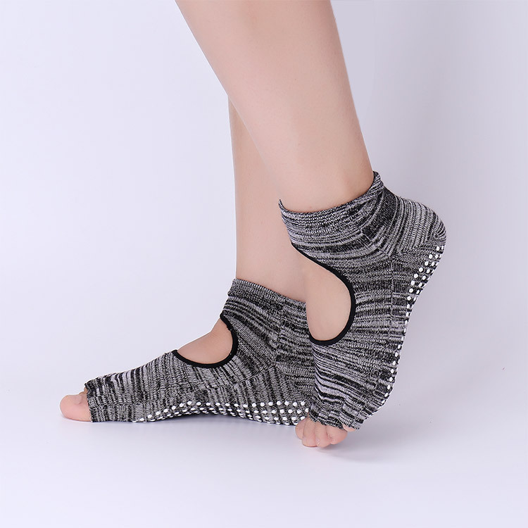 Two-color parallel yoga socks women's non-slip five-finger socks backless open-toe sports socks yoga supplies yoga generation