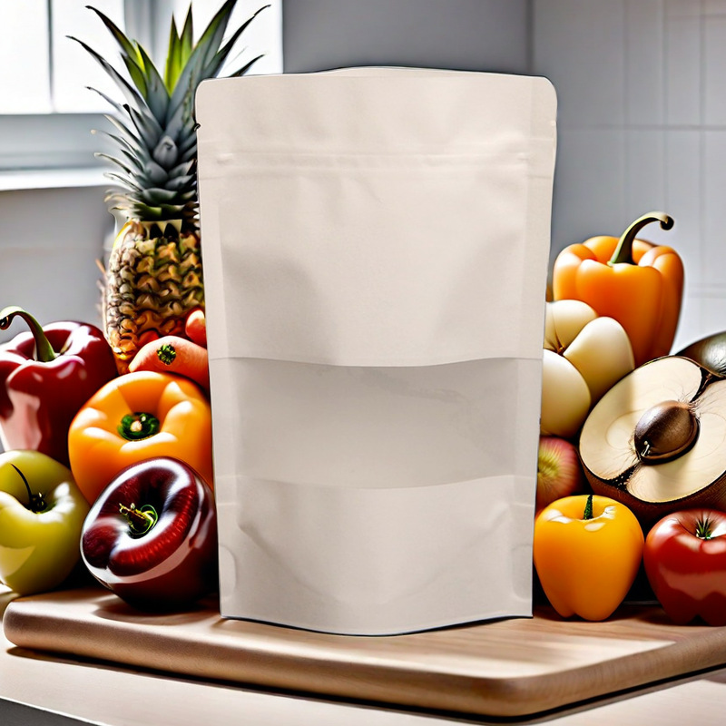 Cereals White Kraft Paper Brown Sugar White Sugar Oil-proof Packaging Tea Candy Millet Transparent Self-supporting Bag Spot