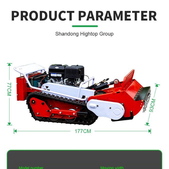 Exported to Brazil Crawler-Type Remote Control Lawn Mower Self-Propelled River Embankment Weeder Intelligent Small Lawn Mower