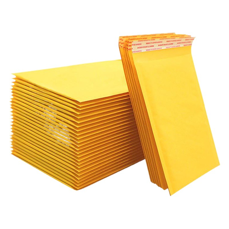 Kraft Paper Bubble Bag Yellow Thickened Shockproof Waterproof Express Packaging Bubble Bag Garment Packaging Bubble Envelope Bag