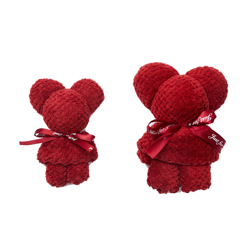 Picture of Wedding towel Red Bear towel Xi Pu creative wedding escort gift bridesmaid practical small gifts wholesale