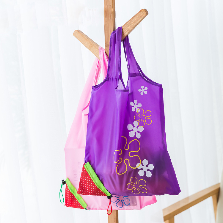 Picture of Creative Foldable Strawberry Bag Household Portable Polyester Shopping Bag Printable Advertising logo