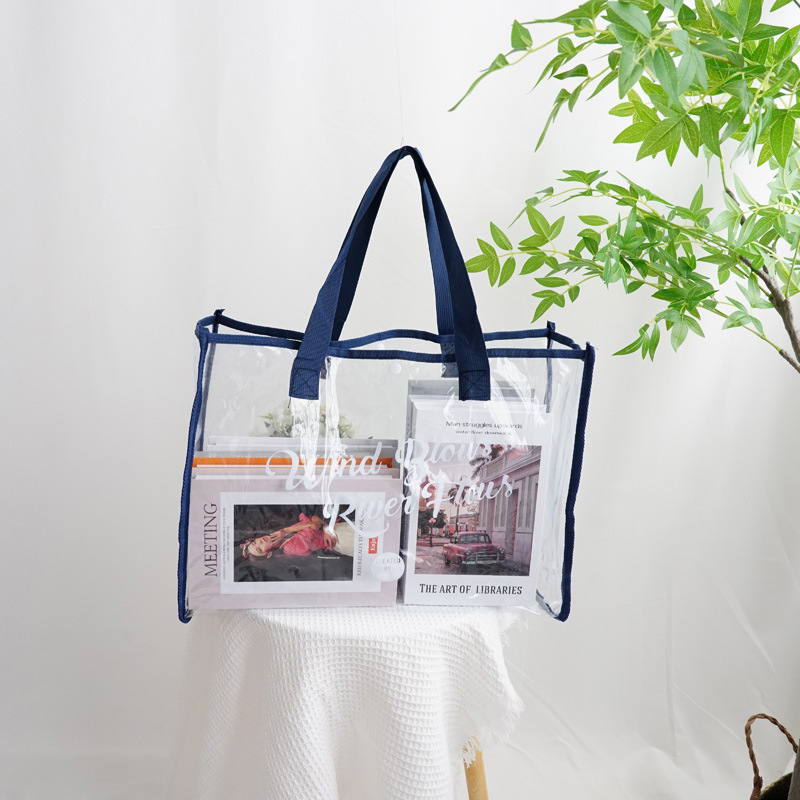 Picture of New Portable Swimming Bag Transparent Waterproof Multifunctional PVC Large Capacity Jelly Bag Cosmetic Storage Bag Factory