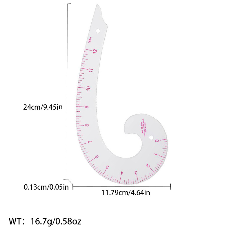 Picture of Pattern printing ruler clothing scale pattern making clothing curve cutting sewing tool multi-functional pattern printing ruler