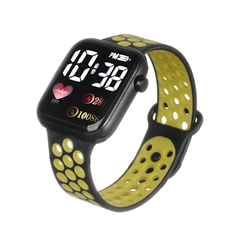 Picture of New Y1 double color with LED electronic watch students children simple square sports electronic fashion in stock bracelet