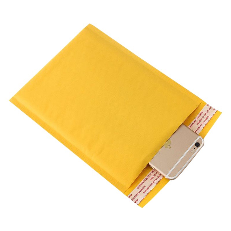 Yellow thick Kraft Paper Bubble Bag bubble envelope bag clothing packaging bag waterproof express bag book packing bag