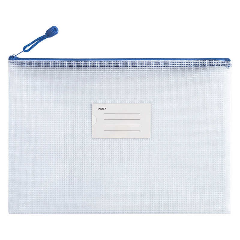 Picture of A4 Thickened Grid Document Bag Student Subject Classification Bag PVC Transparent Waterproof Zipper Storage Bag Information Bag