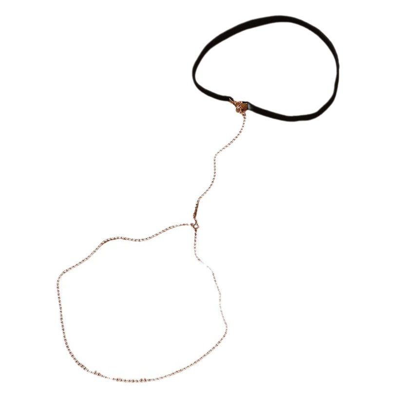 Europe and the United States cross-border new sexy rhinestone chain elastic rope adjustable leg chain personality simple versatile body chain