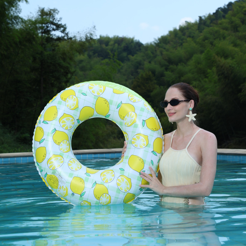 Picture of Factory wholesale 50-90# swimming ring thickened children inflatable swimming ring thickened double airbag swimming ring bubble swimming ring