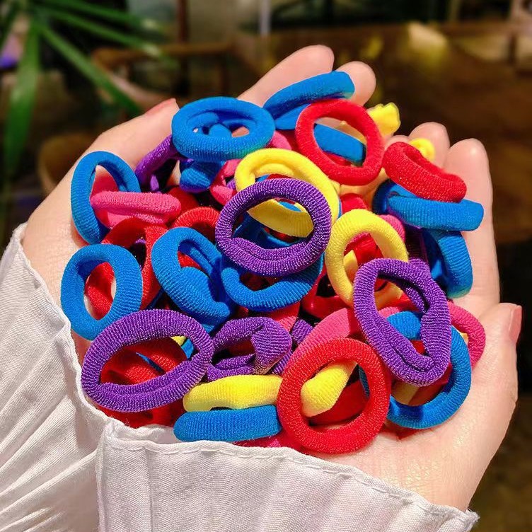 Picture of Korean children's hair band hair rope seamless towel ring head rope high elastic rubber band head ring diameter 2.cm children's hair accessories
