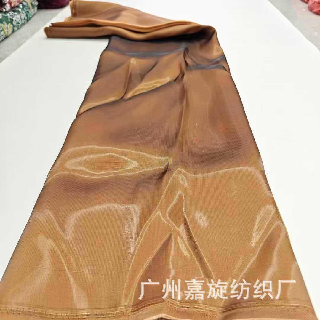 New Light and Silky Crystal Yarn Jacquard Fabric Pure Color Organza Fashion Suspender Skirt Dress Cloth Brocade