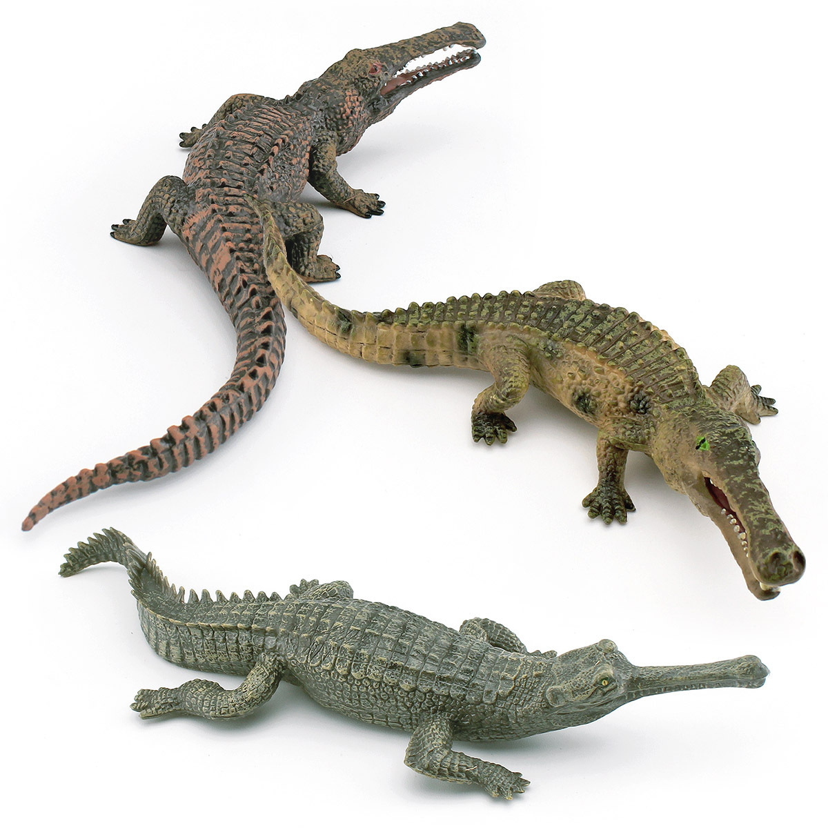 Simulation Amphibian Crocodile Model Fish-eating Crocodile Long Kiss Crocodile Monarch Crocodile Desktop Static Ornament Toy Amazon