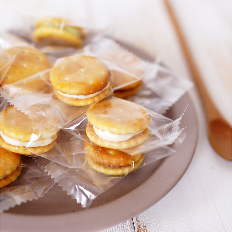 Gravure Transparent Nougat Bag Small Snowflake Crisp Bag Button Biscuit Bag Candy Diet Bag 100