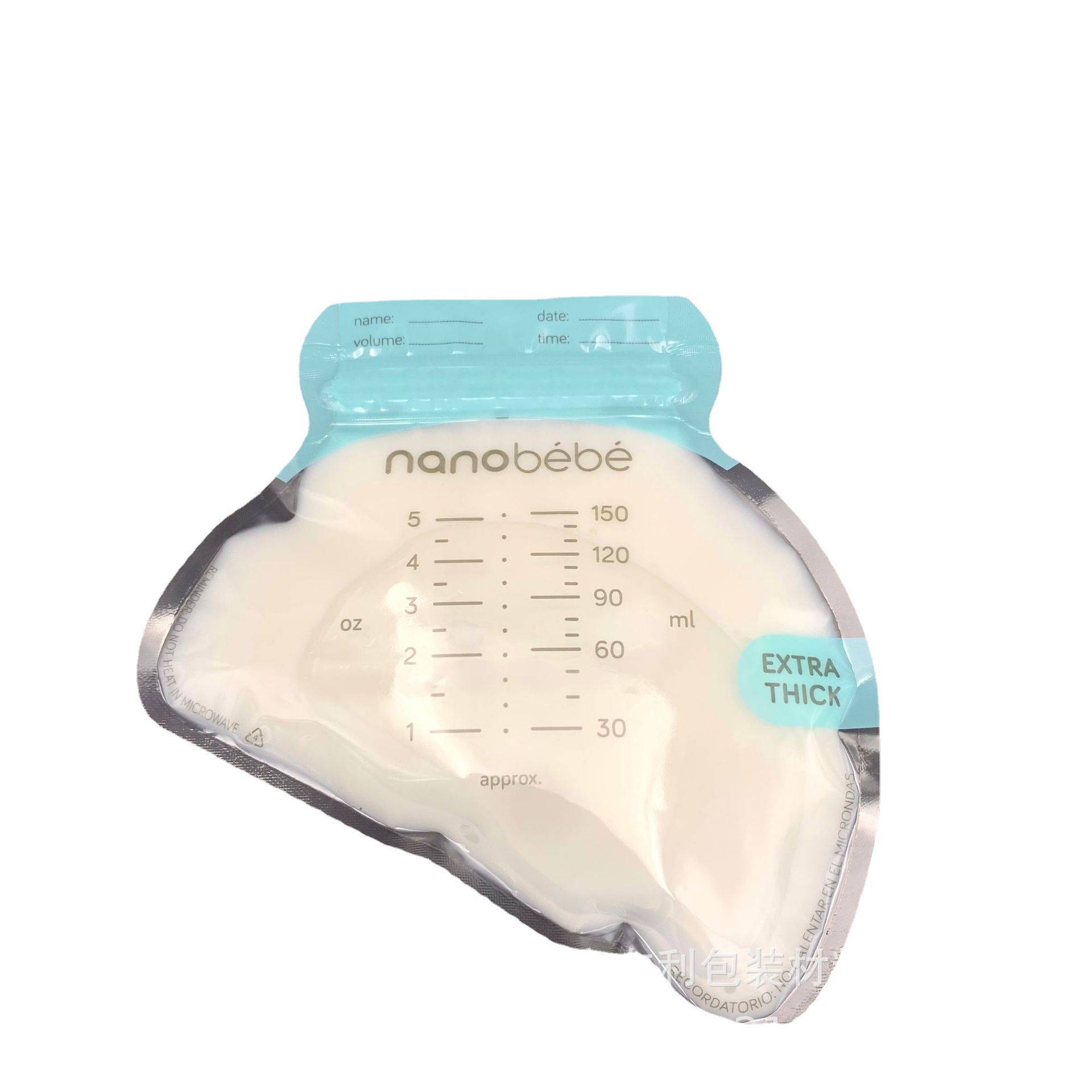 Picture of Export 150ml Disposable Thickeneded Material Breast Milk Preservation Bag Special-Shaped Frozen Milk Bag Custom Wholesale