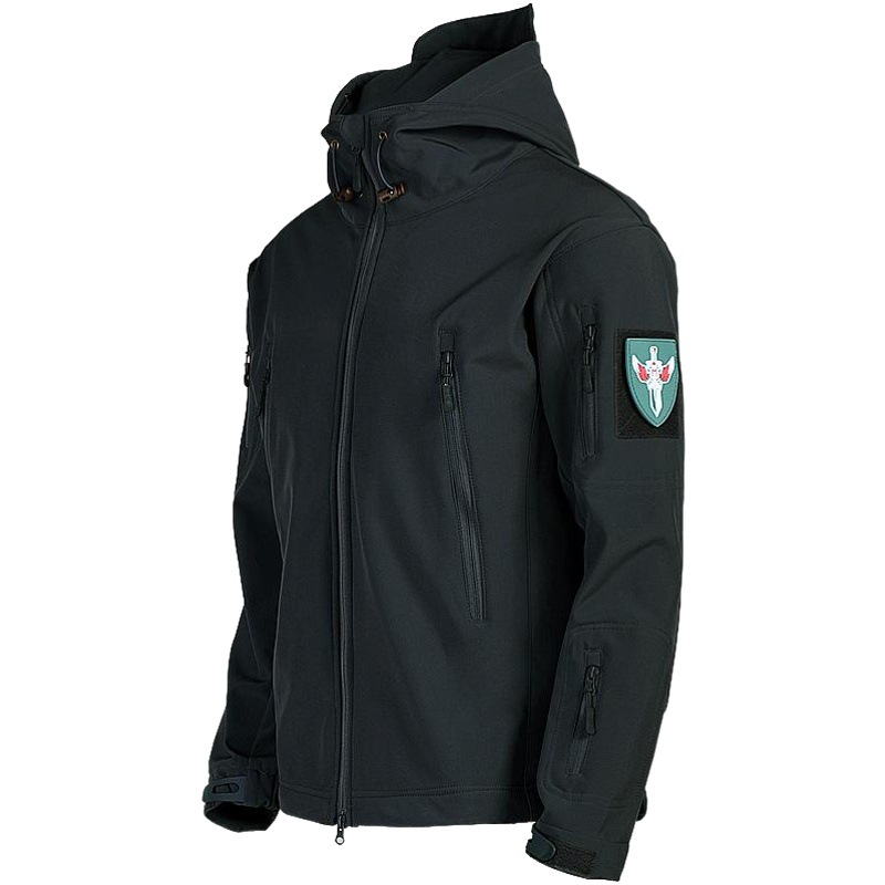 Softshell Jacket for Men, Winter Fleece-Lined Windproof Breathable Mountaineering Jacket, Skiing, Cycling, Fishing Jacket, Thickened and Warm