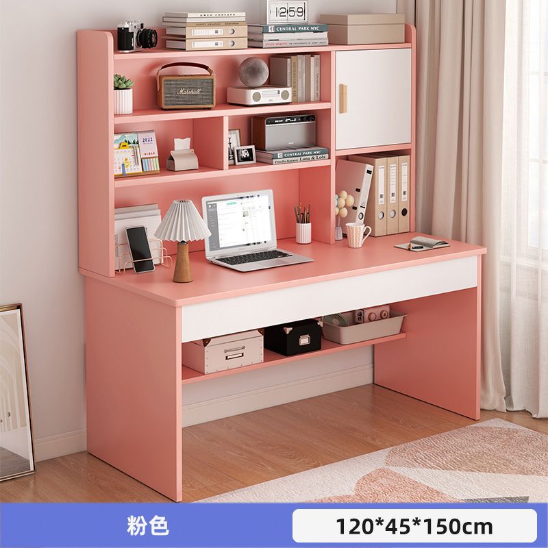 Picture of Student home study desk, children's desk, bookshelf combination table and chair set, simple bedroom, children's writing desk