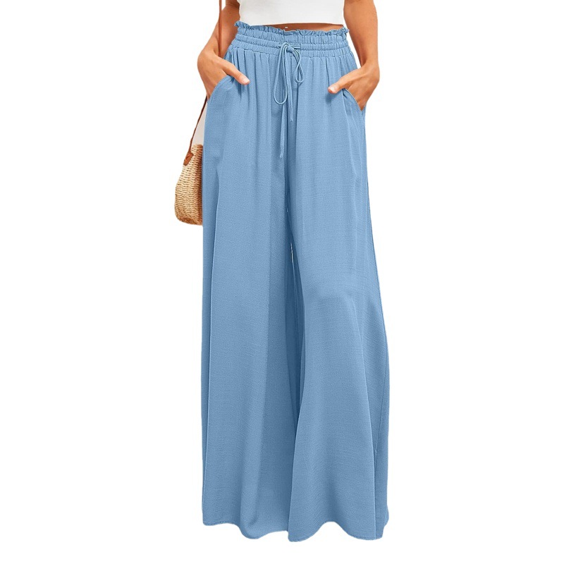 2024 European and American spring and summer AliExpress Amazon casual wide-leg popular loose casual fashion trousers for women
