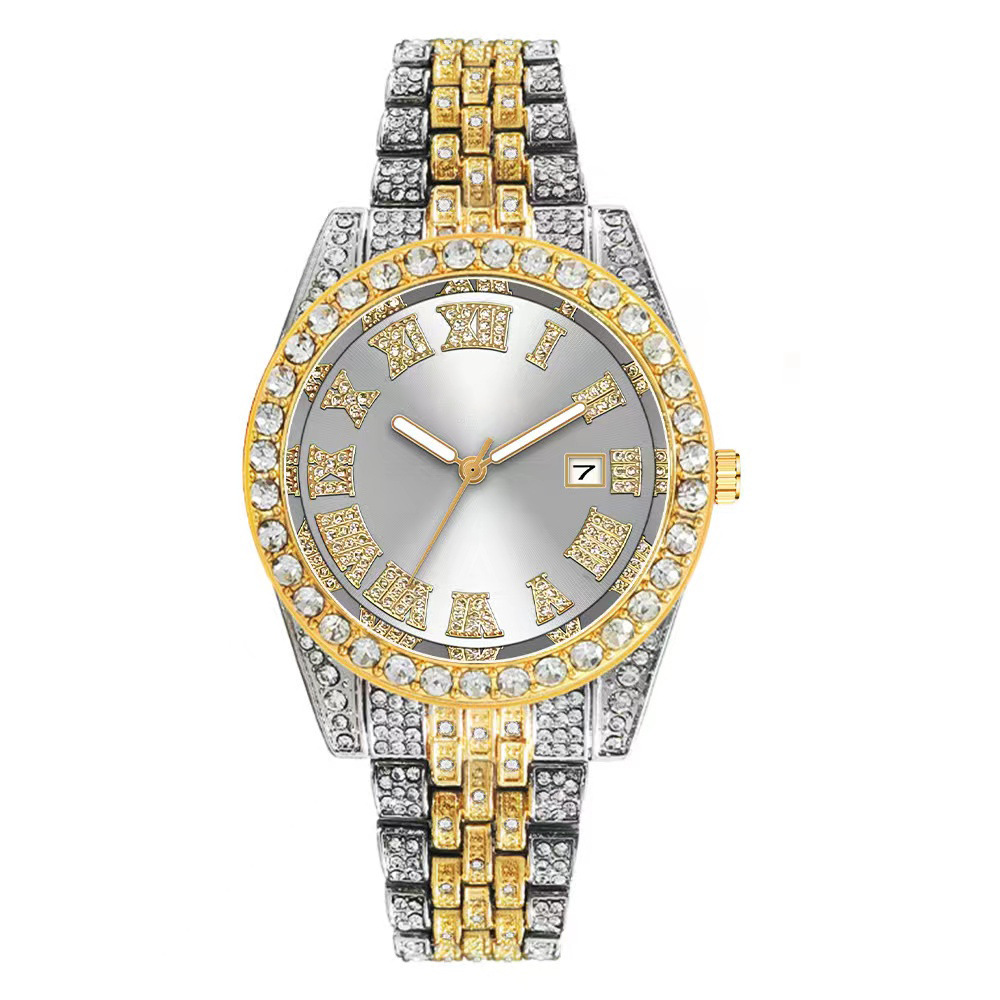 Picture of Cross-Border Hot New Product Full Diamond Roman Scale Calendar Fashion Women's Watch Women's Watch Quartz Watch Manufacturer Ready Stock