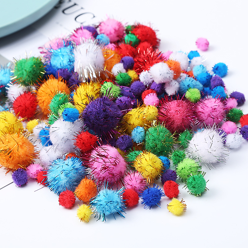 Gold wool ball Christmas decoration children DIY handmade materials color polypropylene golden onion wool ball in stock wholesale