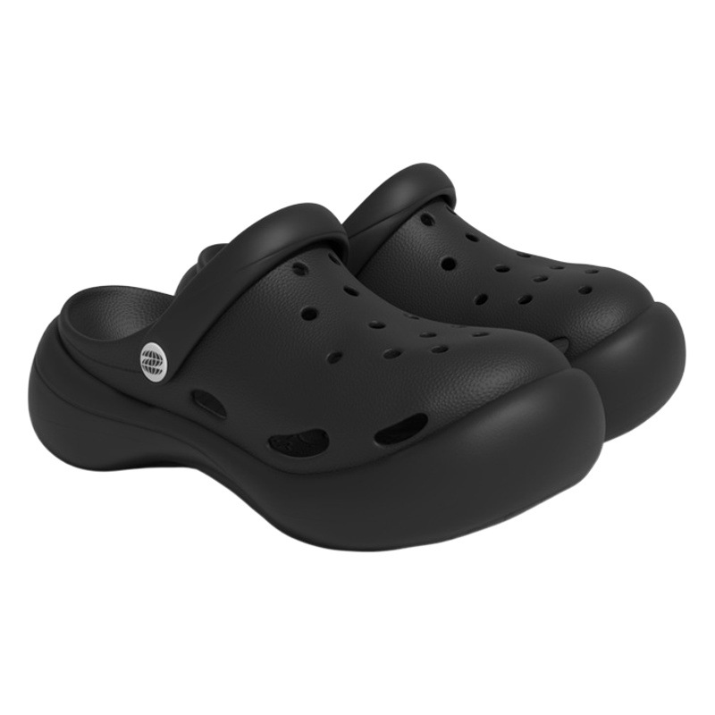 Hole shoes men's summer new outdoor wear thick bottom breathable non-slip wear-resistant outdoor closed toe beach soft bottom sandals men