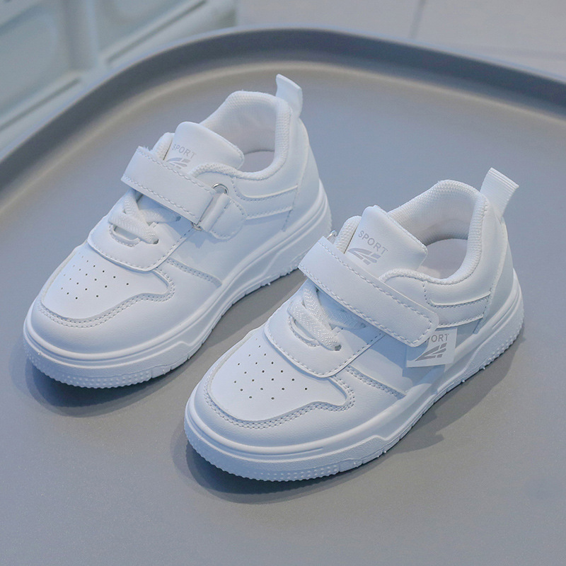 Children's White Shoes 2025 Spring & Fall New Sports Shoes for Boys and Girls, Breathable Casual Sneakers, Soft Sole Baby Shoes