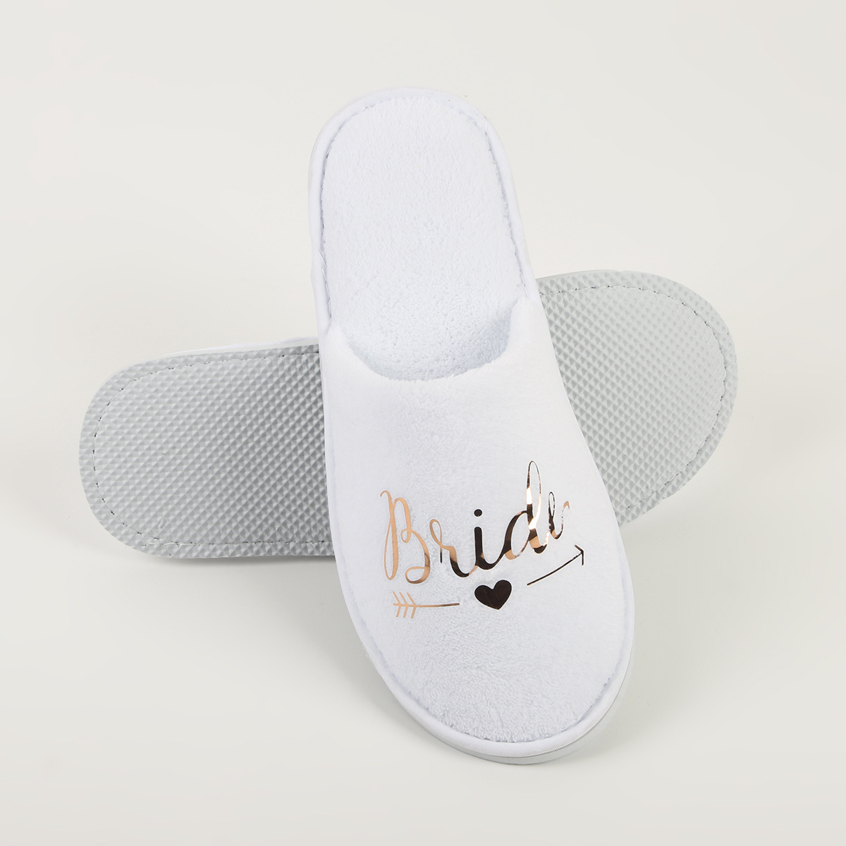 Picture of Wedding Pajamas Party Slippers Gold English Bronzing Letters Bride Bridesmaid Wholesale