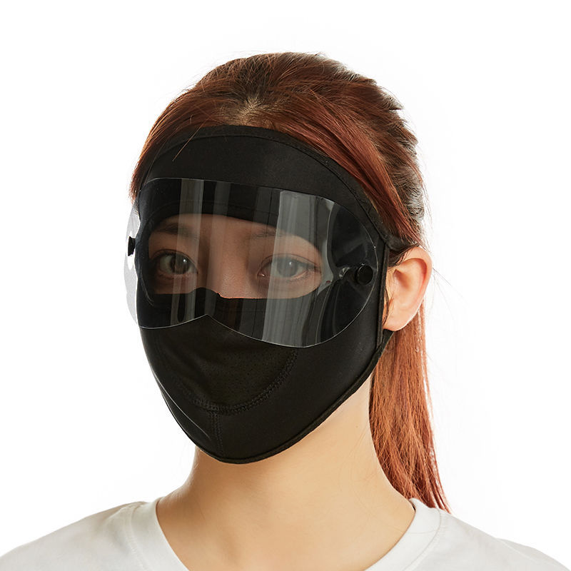 Picture of Sun Protection Mask for Women in Summer Full Face Ice Silk Large Neck Guard Dustproof Breathable Anti-Uv Thin Summer Face Mask