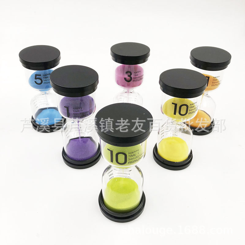 Cartoon black cover glass scale hourglass crafts ornaments creative/10/1530 minutes hourglass timer wholesale