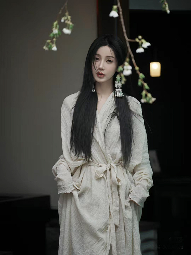 New Chinese Style Lazy Style Long Sleeve Cool Feeling Travel Shooting Early Spring New Niche Design Unique dress Women