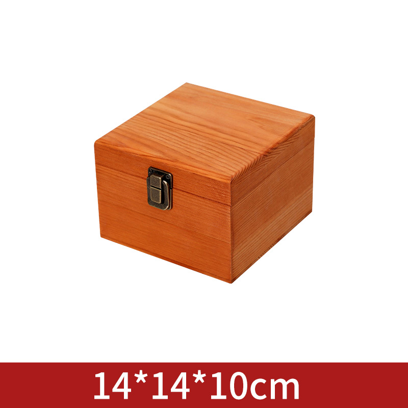 Picture of Accompanying Gift Wooden Box Vintage Storage Box with Lock Wedding Bridesmaid Best Man Gift Box Empty Box Storage Box Customizable
